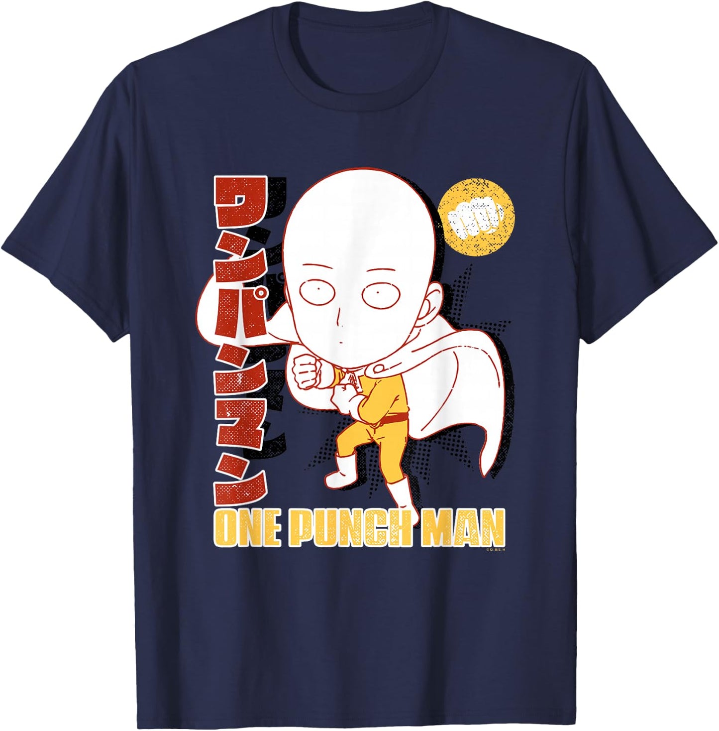 One Punch Man Comic Edit T-Shirt - T-Shirt | Navy
