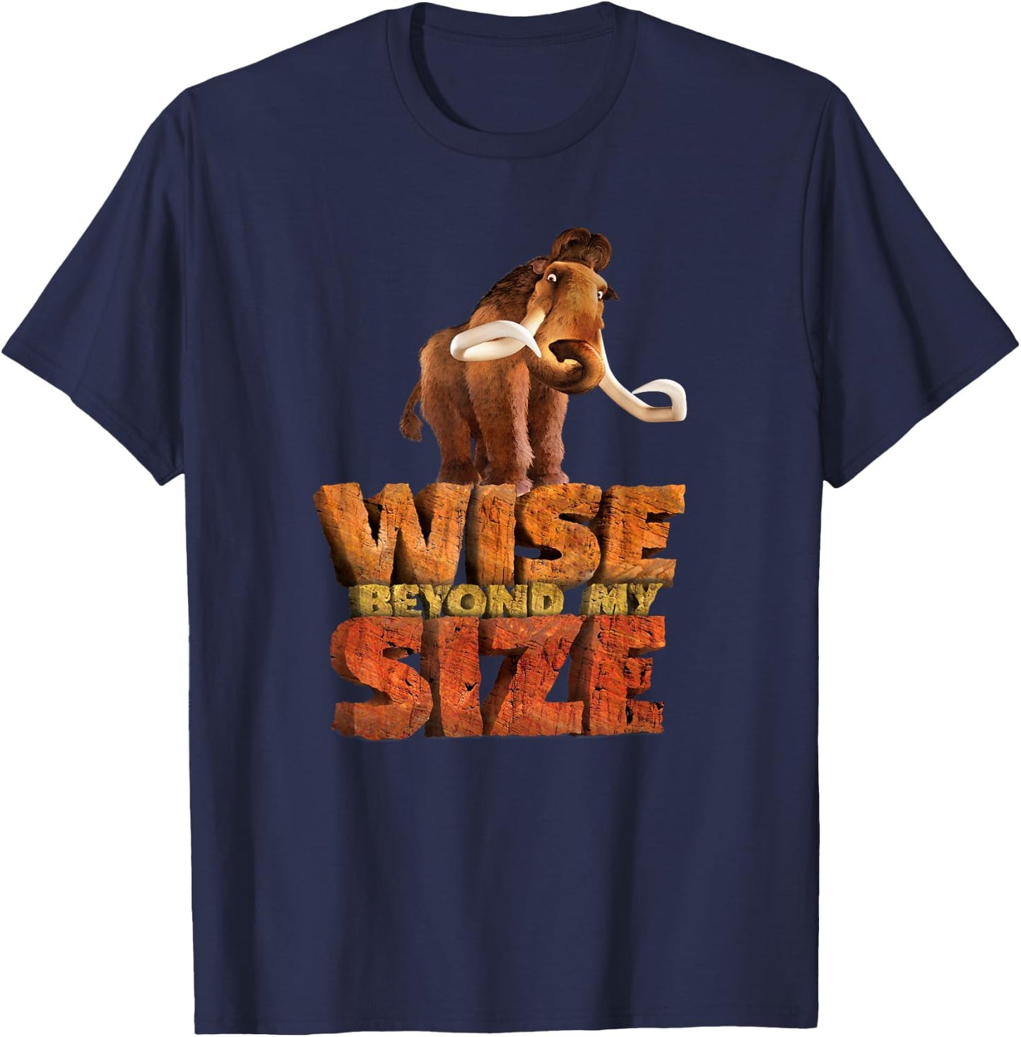 Ice Age Manny Mammoth Wise Beyond My Size T-Shirt - T-Shirt | Navy