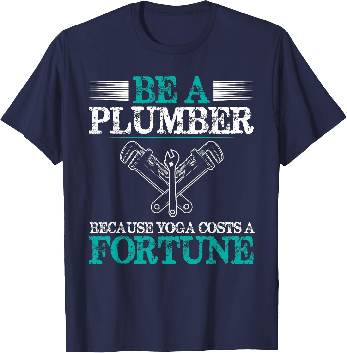 Funny Plumbing Graphic Design Plumber Dad Husband Men T-Shirt - T-Shirt | Navy