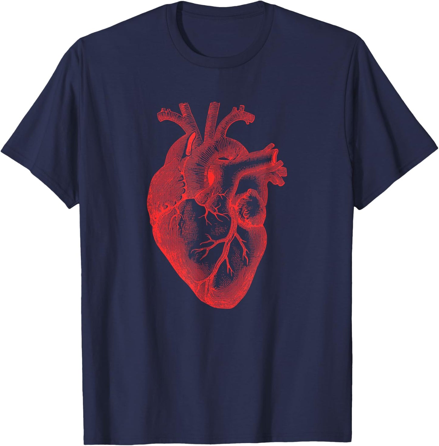 Anatomical Heart Spreading Love Valentine Gift T-Shirt - T-Shirt | Navy