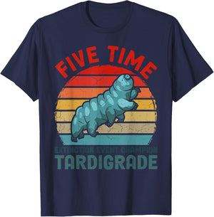 Five Time Extinction Event Tardigrade Lovers Microbiologist T-Shirt - T-Shirt | Navy