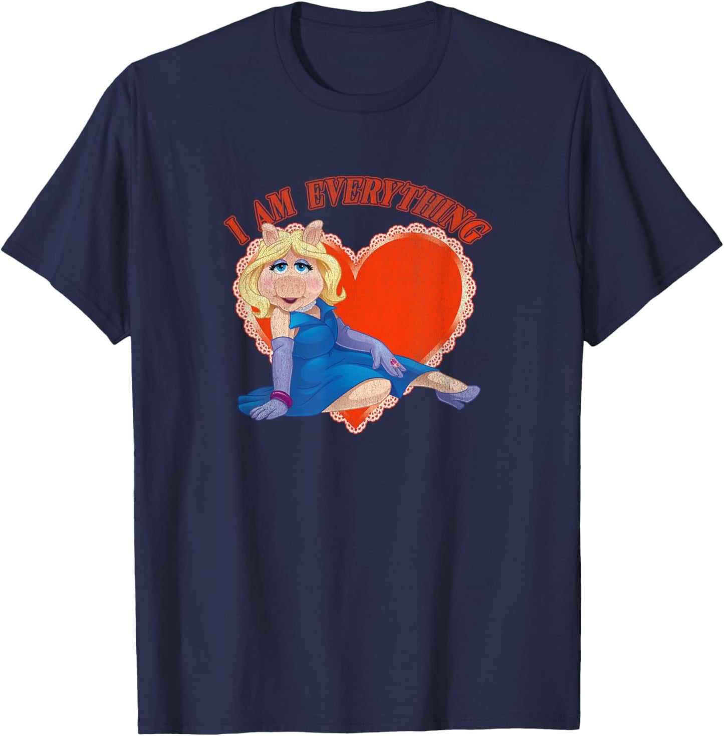 Disney The Muppets Valentine's Day Piggy I Am Everything T-Shirt - T-Shirt | Navy
