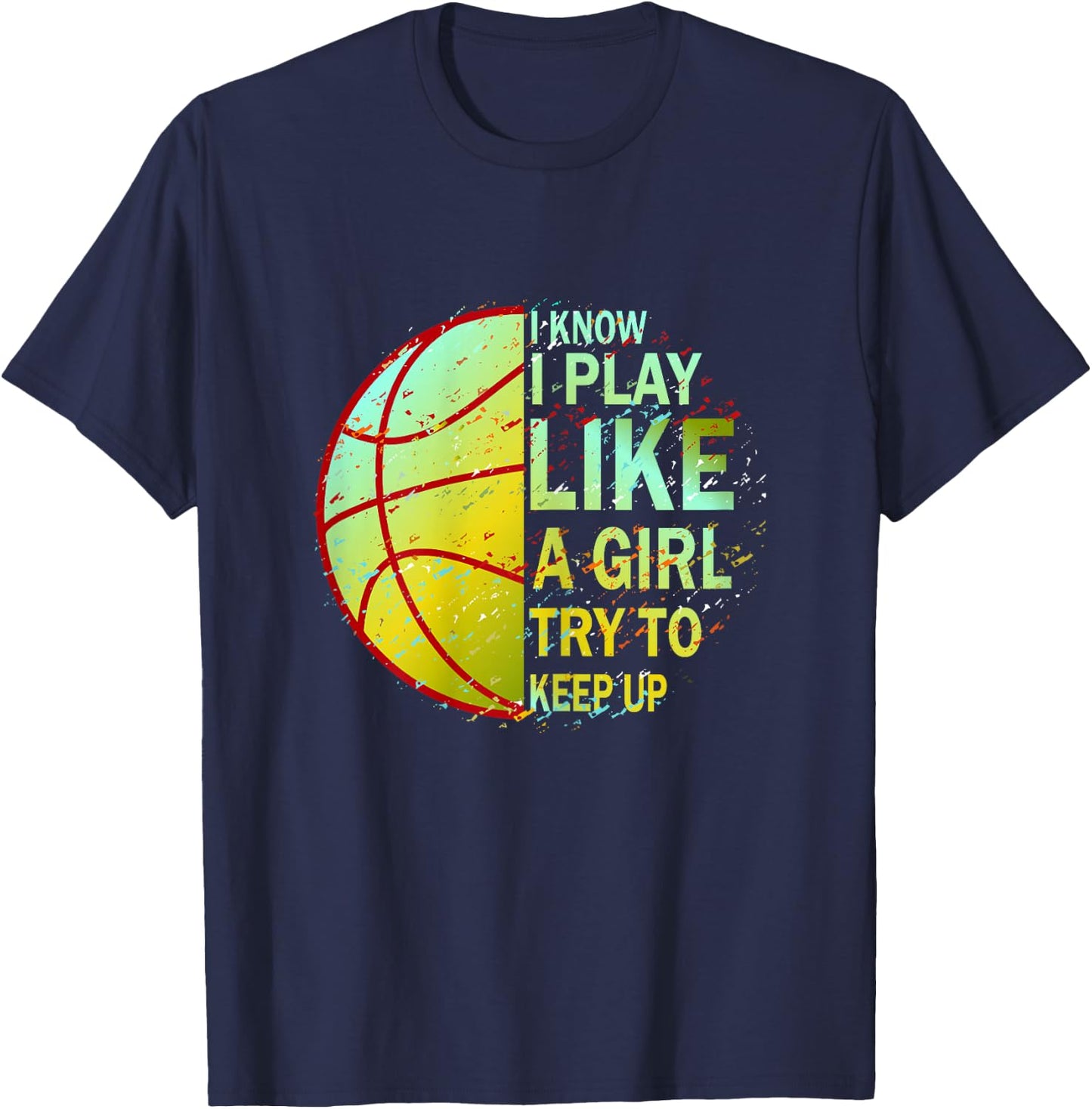 Girls Basketball T-Shirt - T-Shirt | Navy