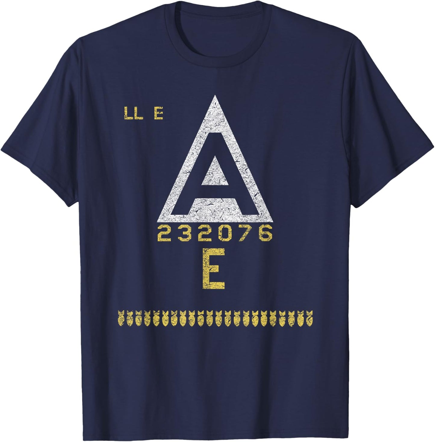 B-17 "Shoo Shoo Baby" WWII Bomber Aircraft Tail Art T-Shirt - T-Shirt | Navy