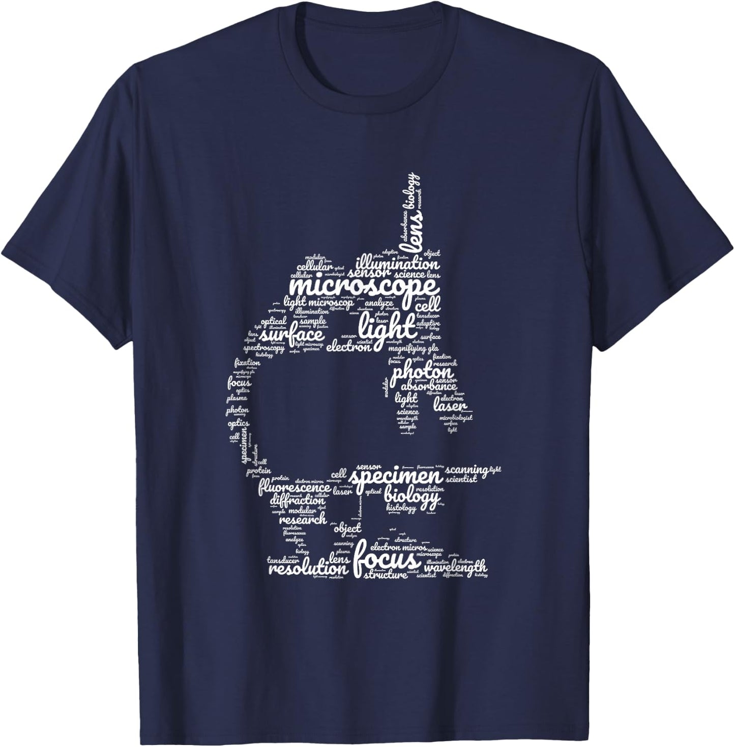 Microscopy Men Women Scientist Science Nerd Microbiology T-Shirt - T-Shirt | Navy