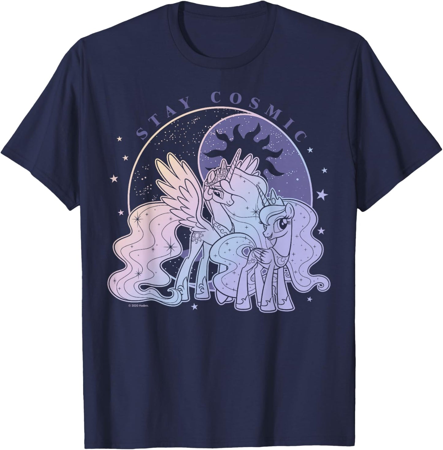 My Little Pony: Friendship is Magic Stay Cosmic Group Shot T-Shirt - T-Shirt | Navy