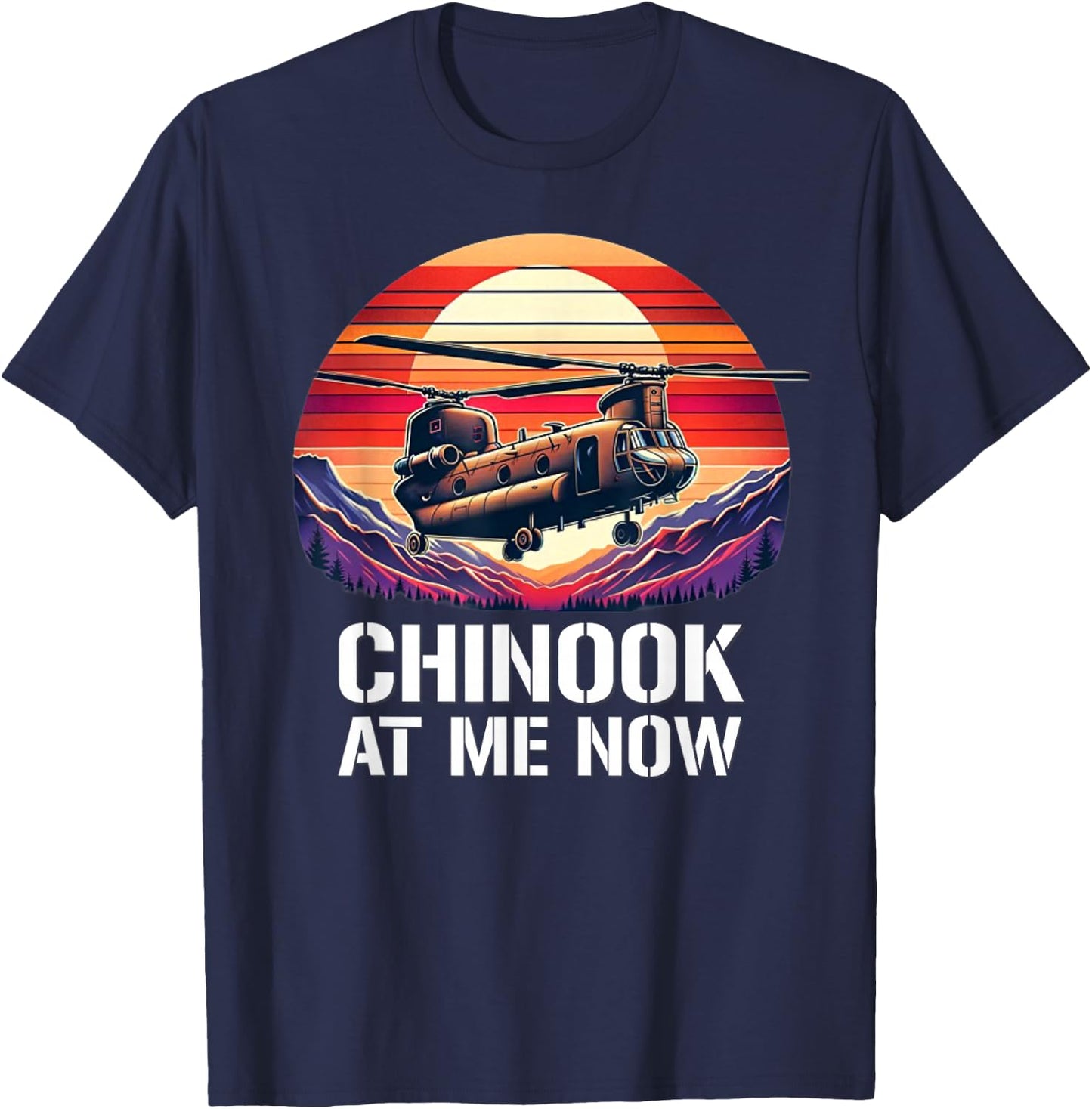 Vintage CH-47 Chinook Military Helicopter T-Shirt - T-Shirt | Navy