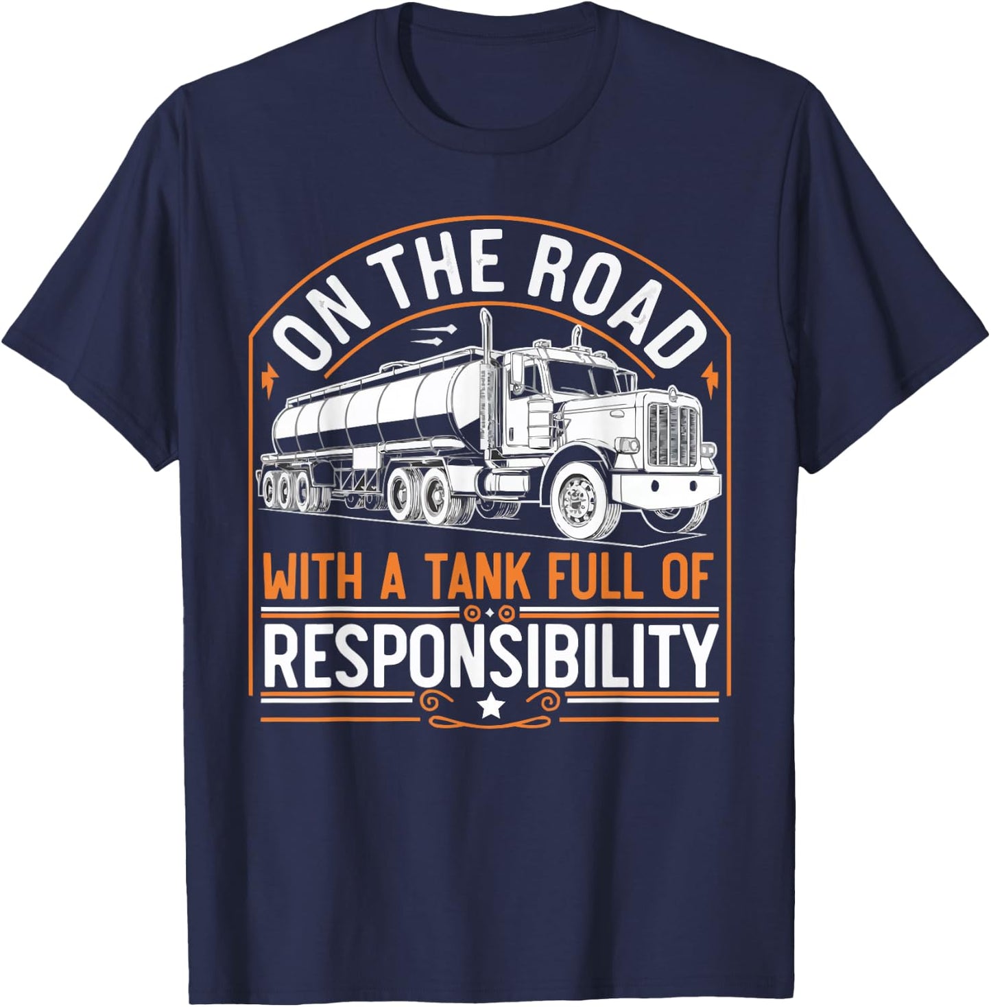 Tanker Truck Driving Truck Driver Proud Trucker T-Shirt - T-Shirt | Navy