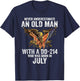 Never Underestimate An Old Man With A DD-214 Born In July T-Shirt - T-Shirt | Navy