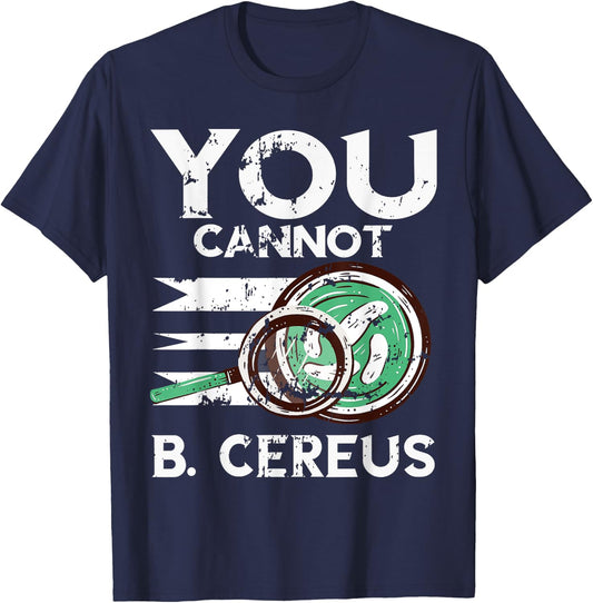 Microbiologist Vintage Bacteria Cereus Microscope Science T-Shirt - T-Shirt | Navy