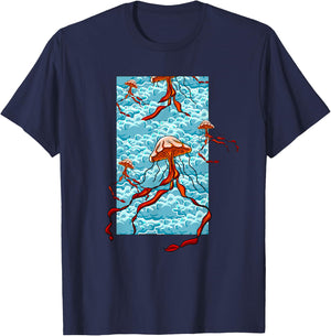 Jellyfish Sky Graphics Rave Techno Dance EDM Lover Gift T-Shirt - T-Shirt | Navy
