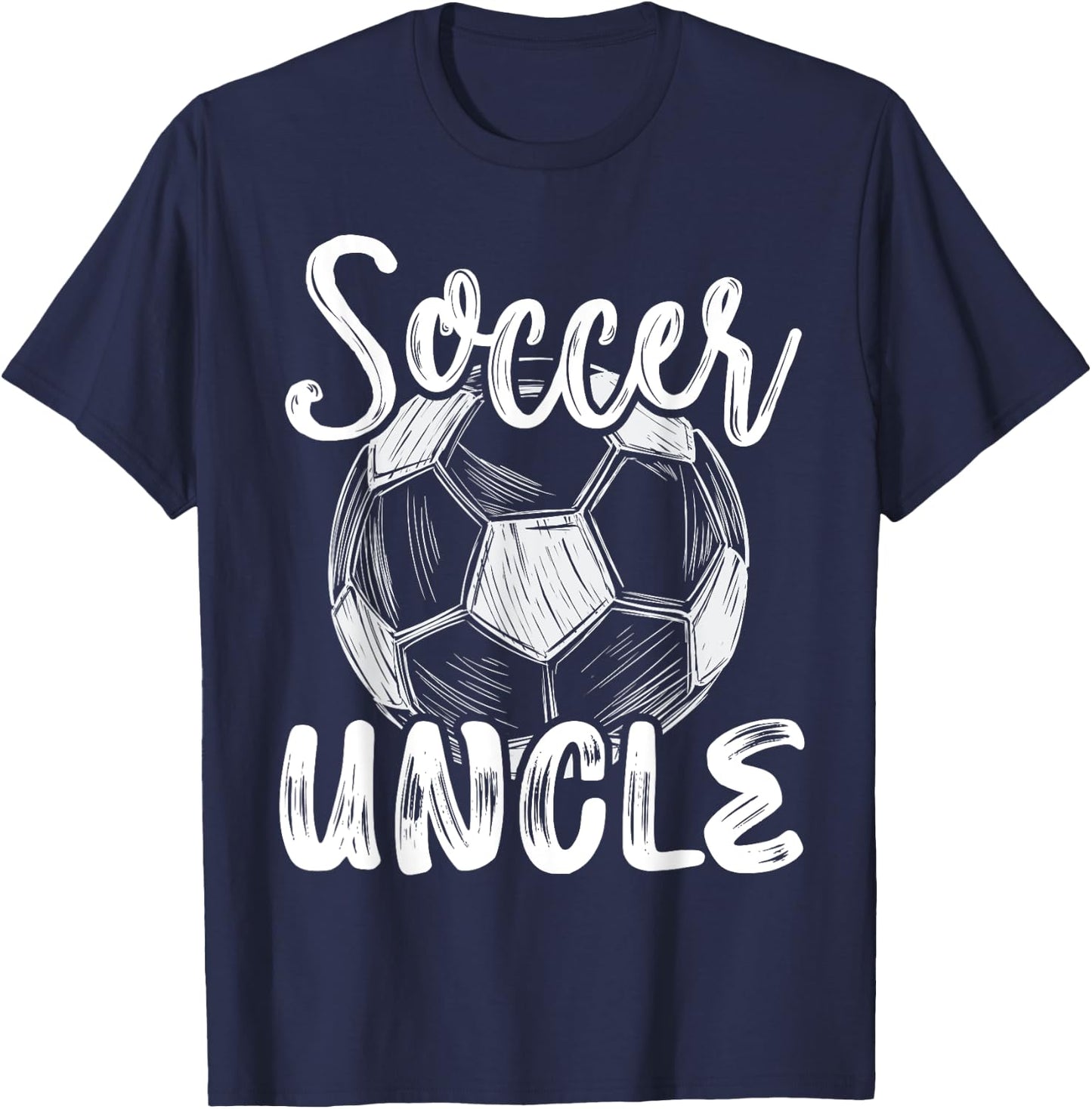 Soccer Uncle Family Matching Team Player Soccer Ball T-Shirt - T-Shirt | Navy