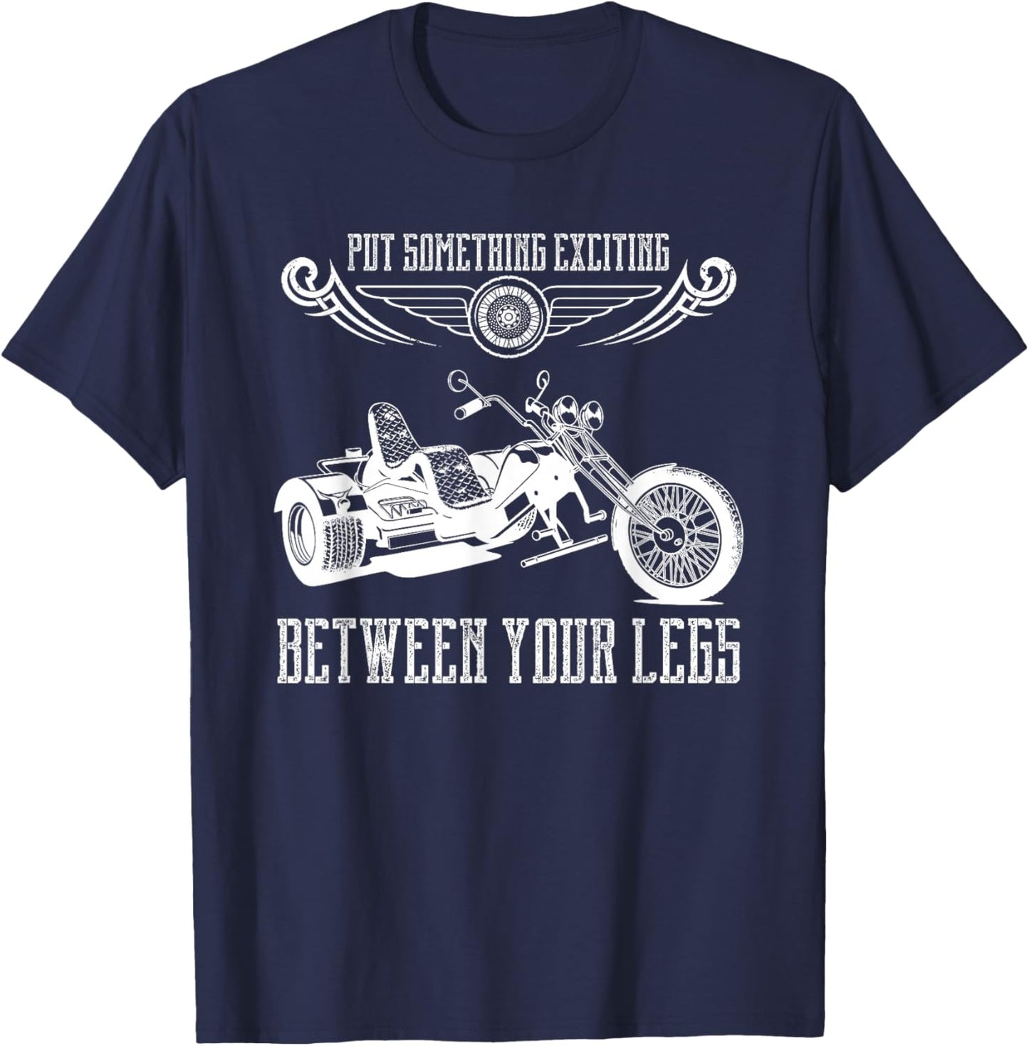 Funny Triker Motortrike Motorcycle Trike Three Wheeler T-Shirt - T-Shirt | Navy