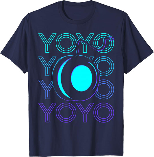 Yoyo Player Retro T-Shirt - T-Shirt | Navy