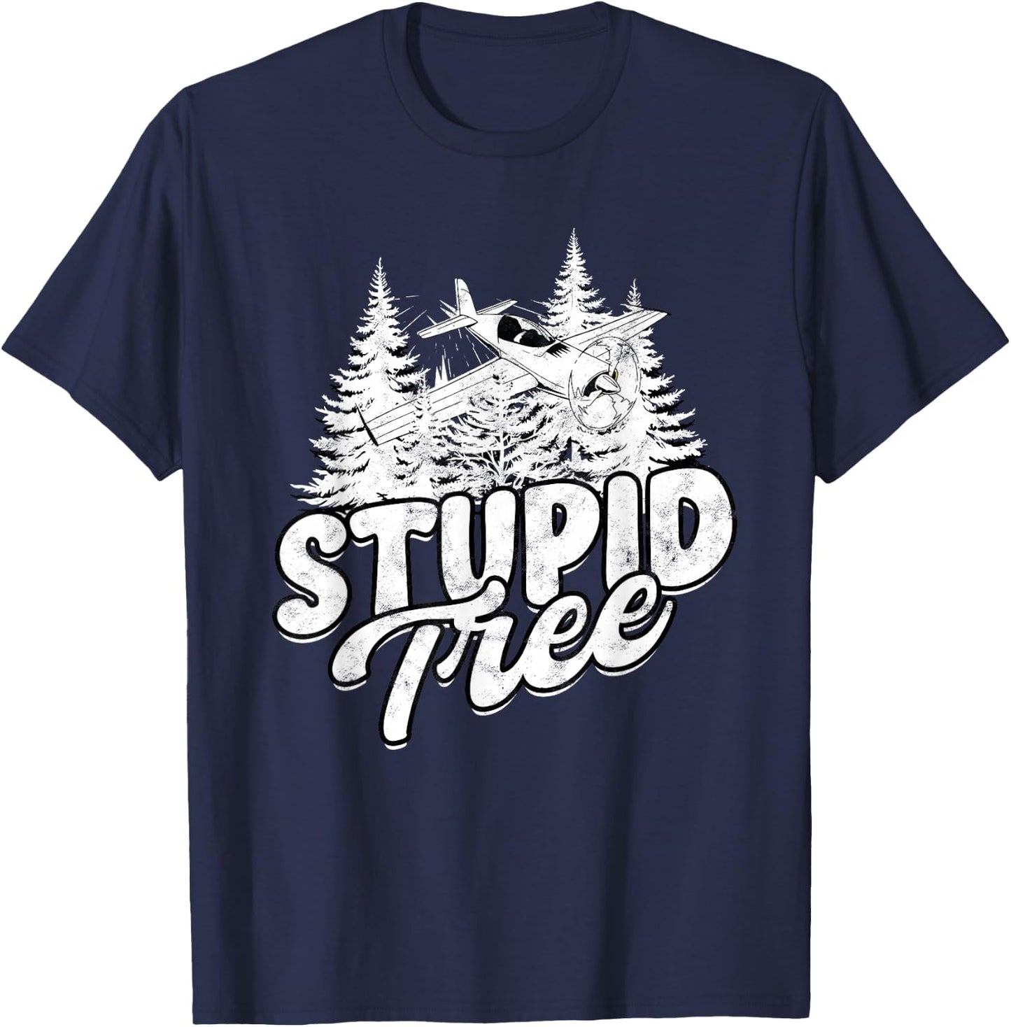 RC Plane Stupid Tree T-Shirt - T-Shirt | Navy