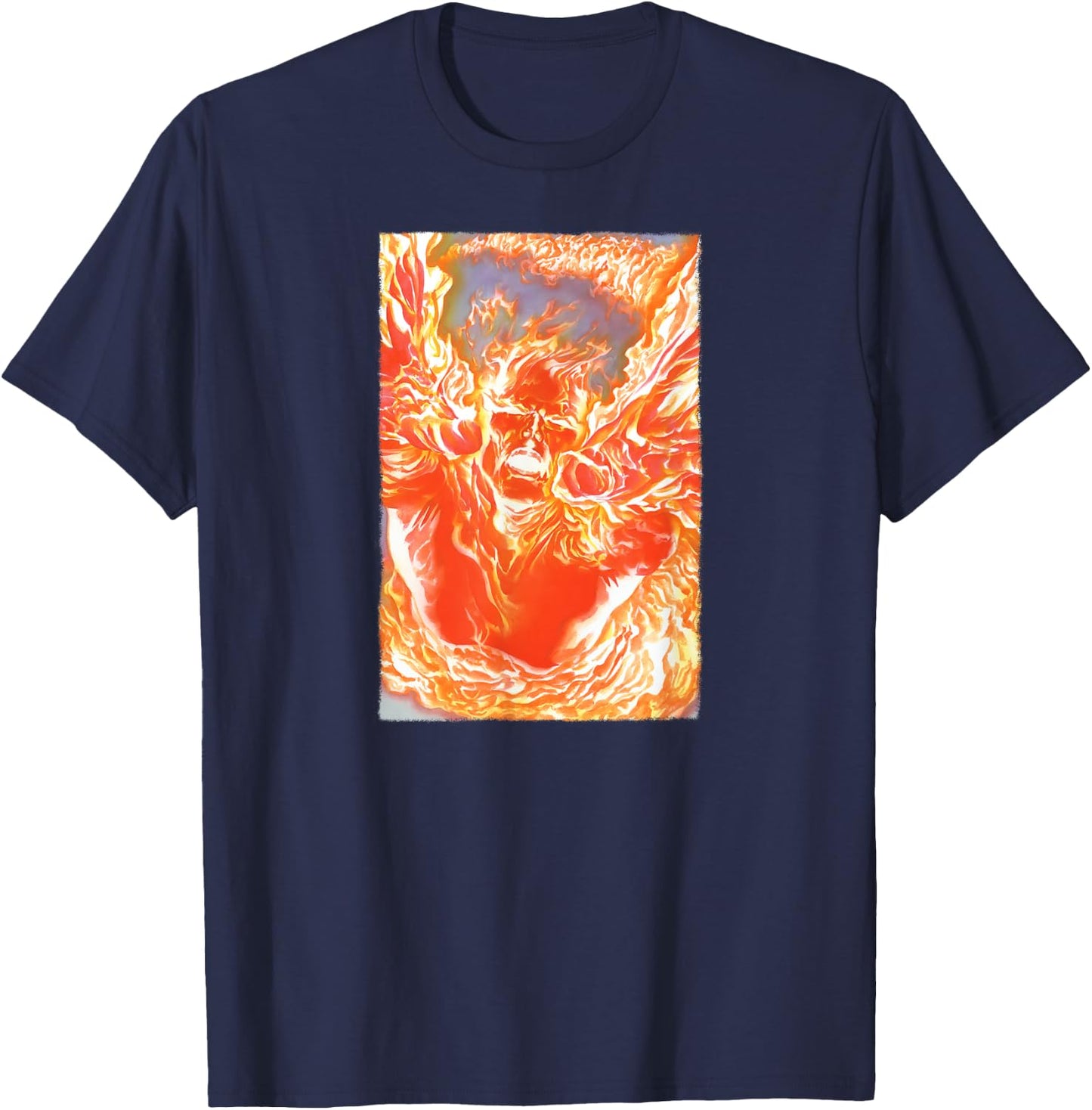 Marvel Fantastic Four Human Torch Marvelocity T-Shirt - T-Shirt | Navy