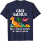 Gigisaurus Gigi Grandma Saurus Women Dinosaur Matching T-Shirt - T-Shirt | Navy