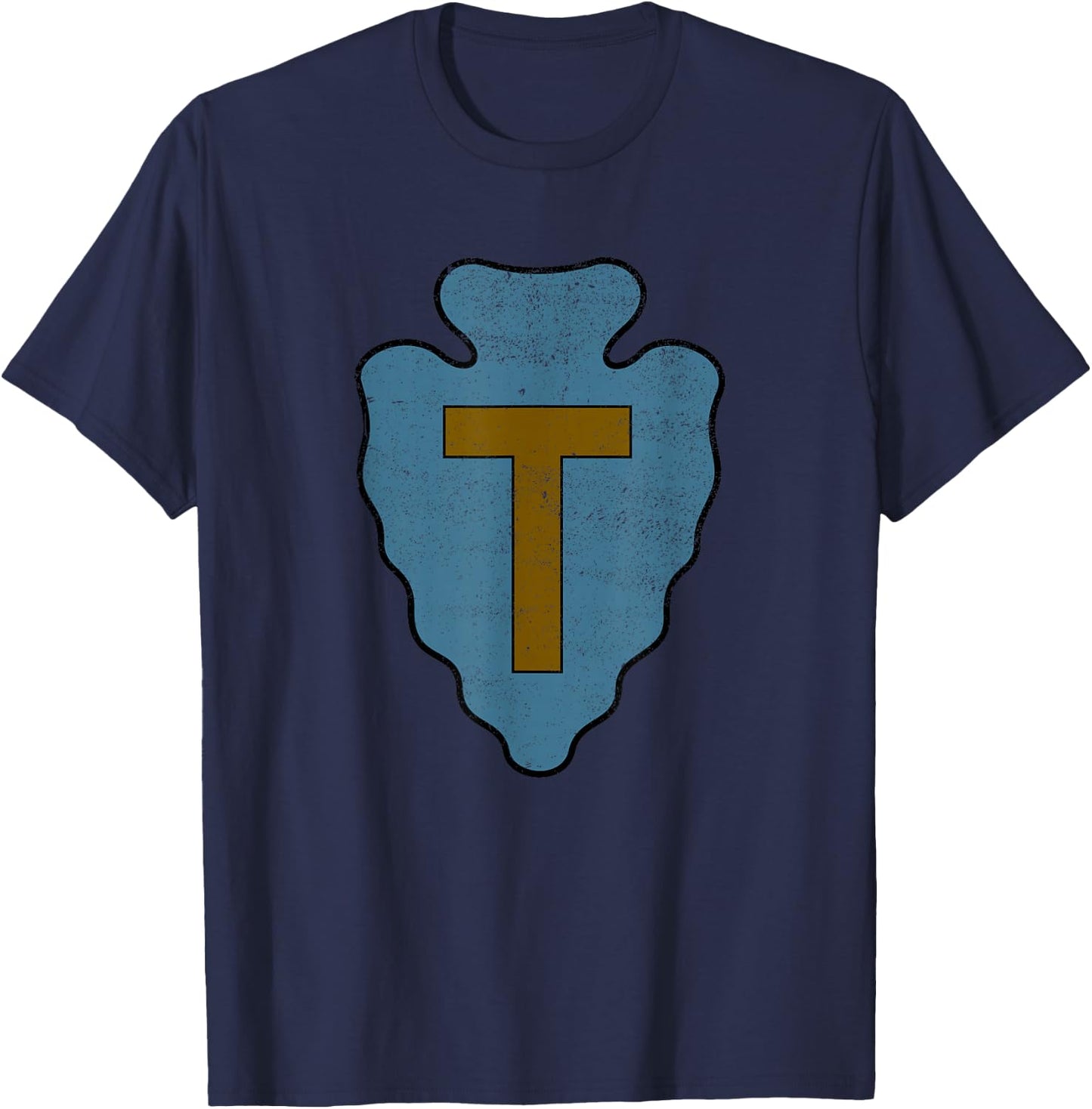 Vintage 36th Infantry Division Patch Panther T-Patcher T-Shirt - T-Shirt | Navy