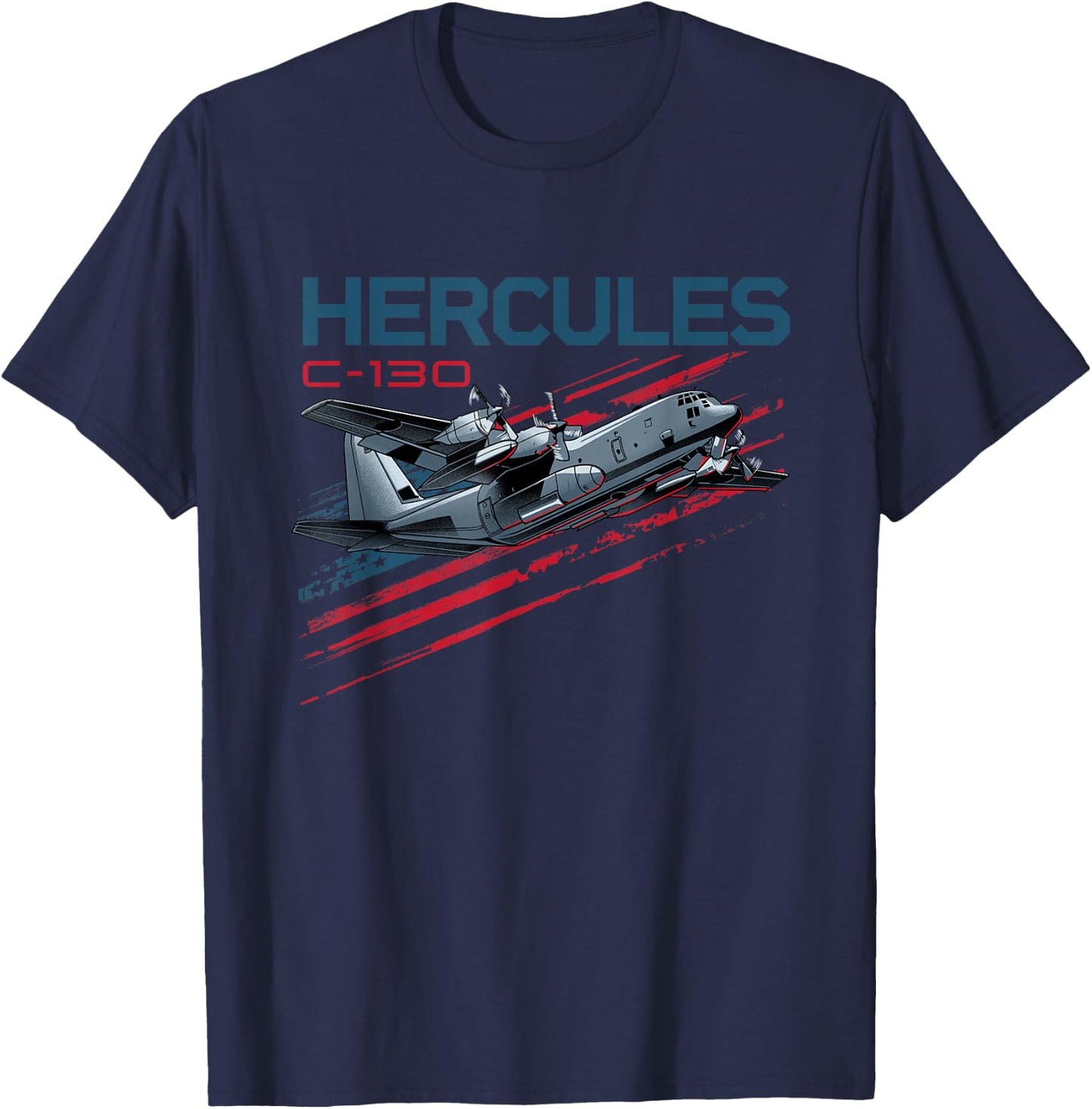 Military Cargo Airplane C-130 Hercules T-Shirt - T-Shirt | Navy