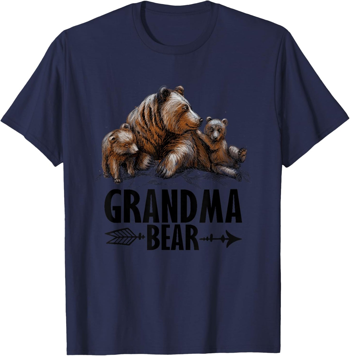 Cute Grandma Bear for Gigi or Nana - Mother's Day T-Shirt - T-Shirt | Navy