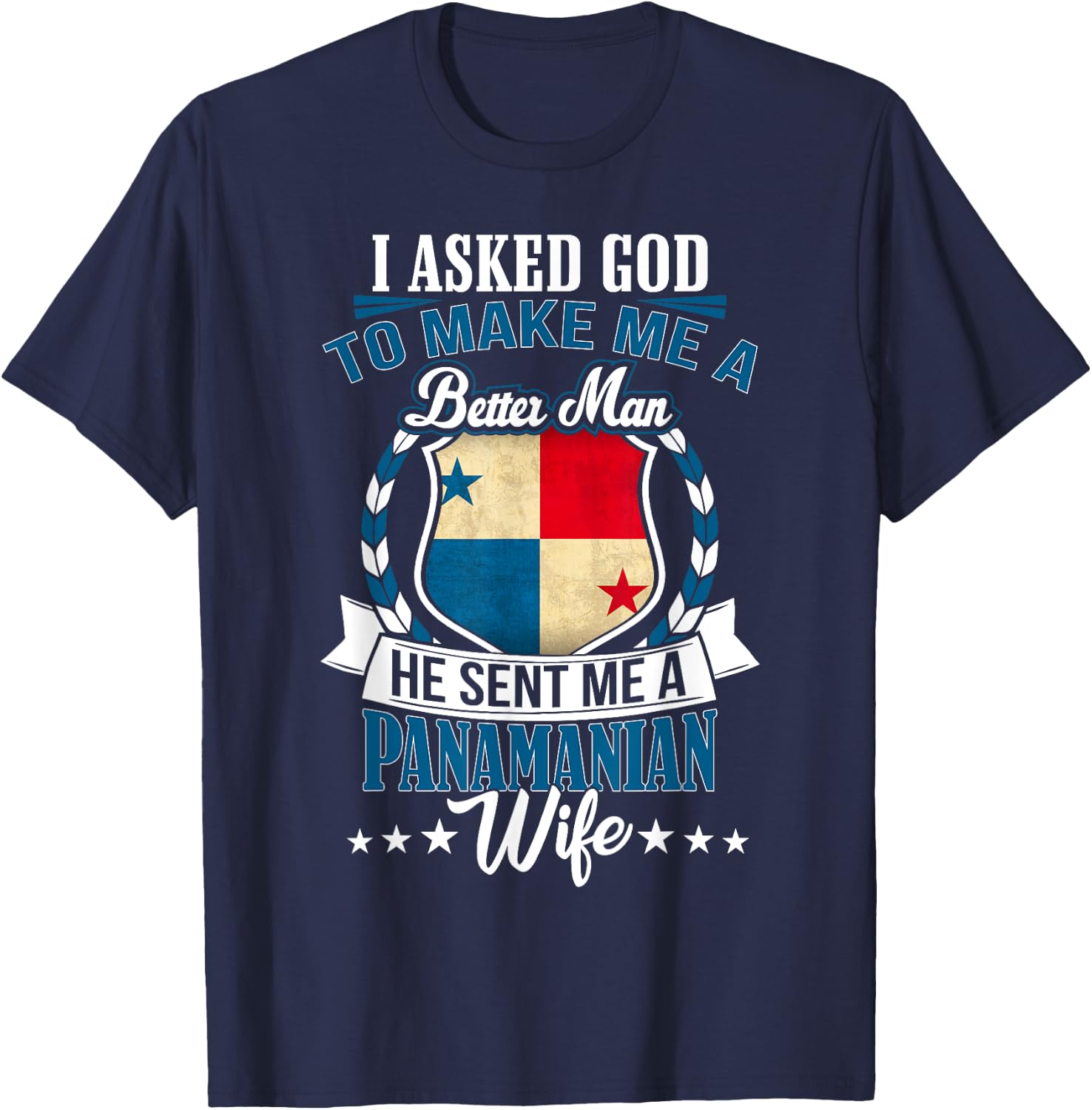 I Love my Panamanian Wife Anniversary for Husband T-Shirt - T-Shirt | Navy