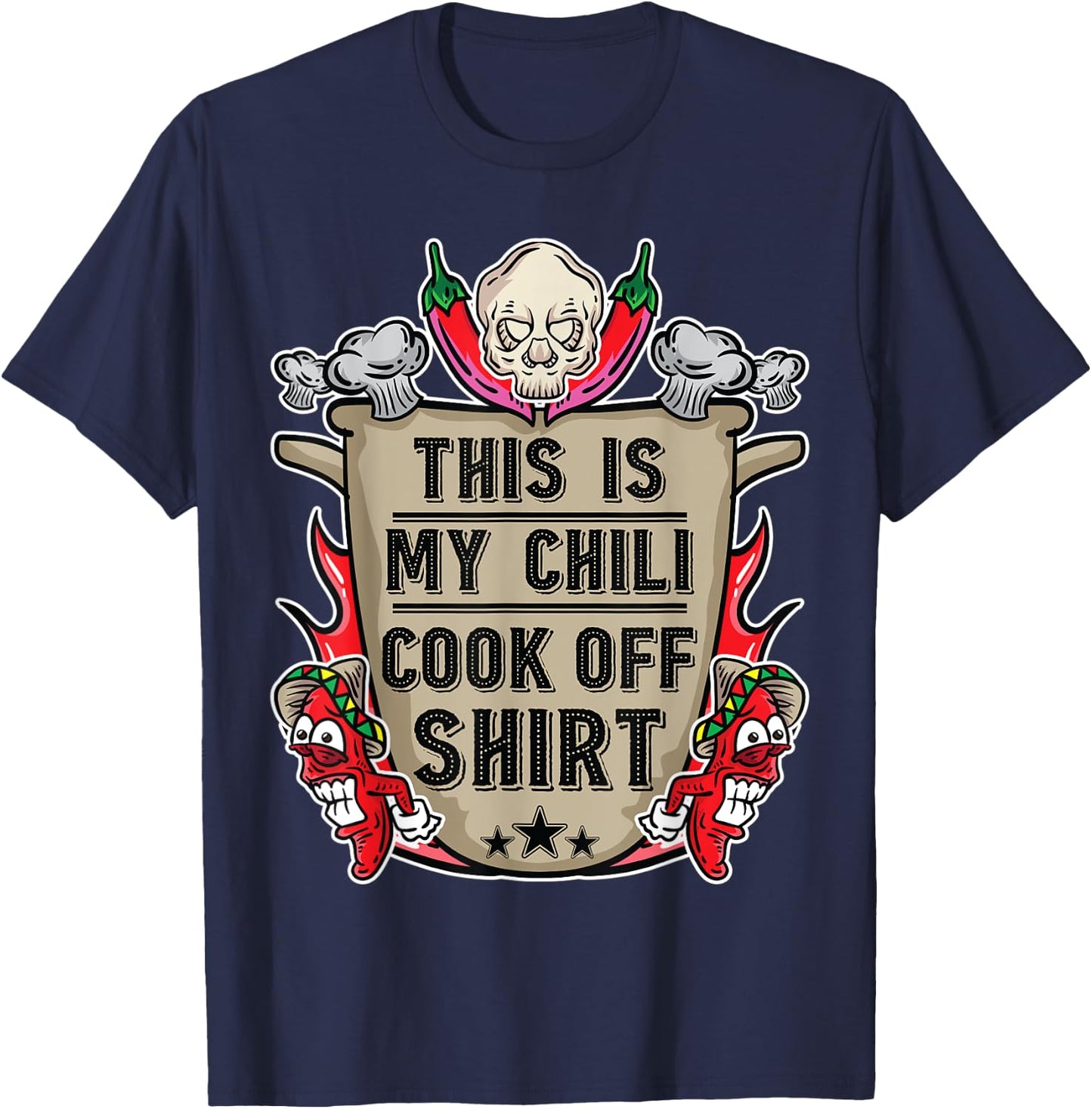 This Is My Chili Cook Off Shirt Cooking Competition Team T-Shirt - T-Shirt | Navy