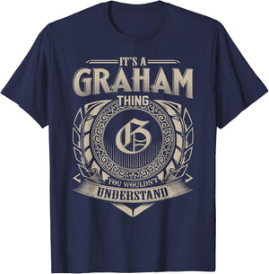 It's A GRAHAM Thing You Wouldn't Understand Name Vintage T-Shirt - T-Shirt | Navy