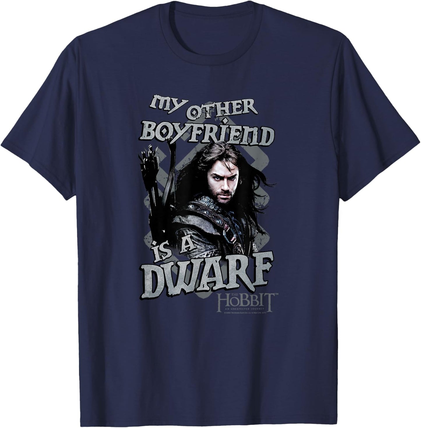 Hobbit Kili Other Boyfriend T-Shirt - T-Shirt | Navy