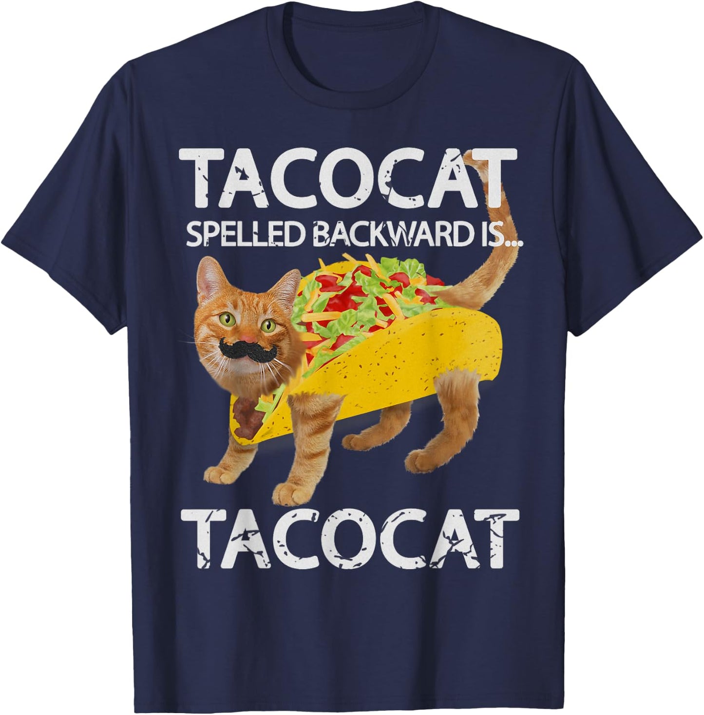 Tacocat Funny Cat Taco Lover Kitty Tacos Shirt Women Girls Kids T-Shirt - T-Shirt | Navy