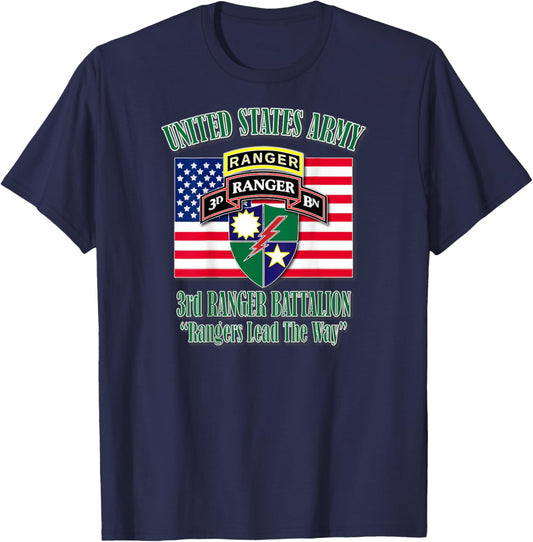 3rd Ranger Battalion (Back Design) T-Shirt - T-Shirt | Navy