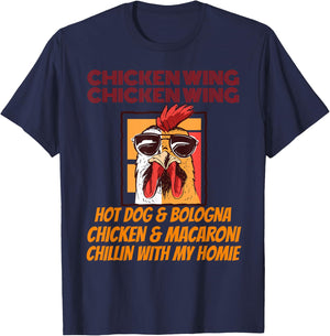Kids chicken wing chicken wing hot dog and bologna T-Shirt - T-Shirt | Navy