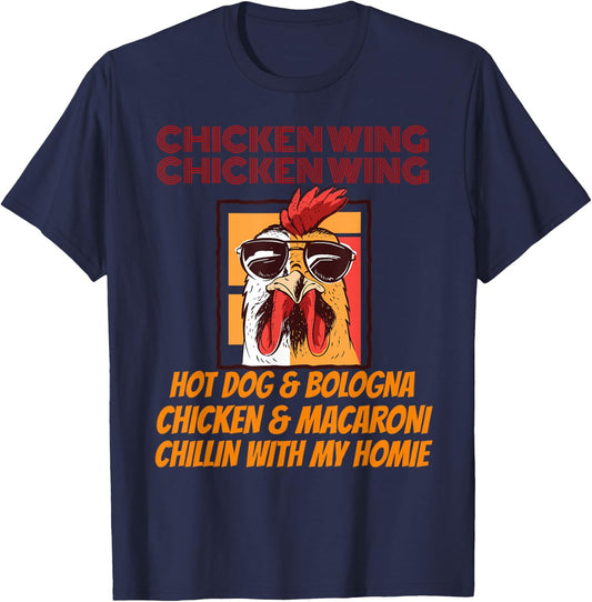 Kids chicken wing chicken wing hot dog and bologna T-Shirt - T-Shirt | Navy