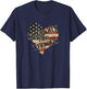 Support Our Troops Patriotic Military American Flag T-Shirt - T-Shirt | Navy