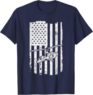 Gyrocopter USA Flag Gyrocopter T-Shirt - T-Shirt | Navy