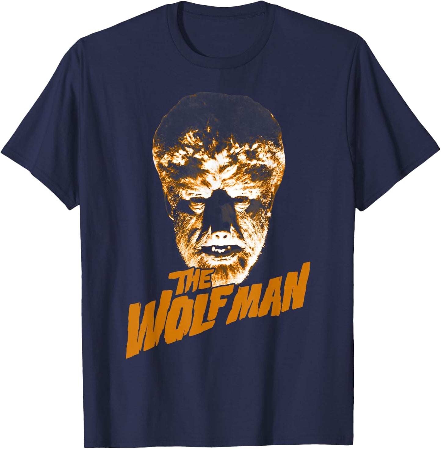 Universal Monsters The Wolfman Logo T-Shirt - T-Shirt | Navy