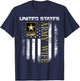 Vintage United States Army Wife With American Flag Gift Kids Men T-Shirt - T-Shirt | Navy