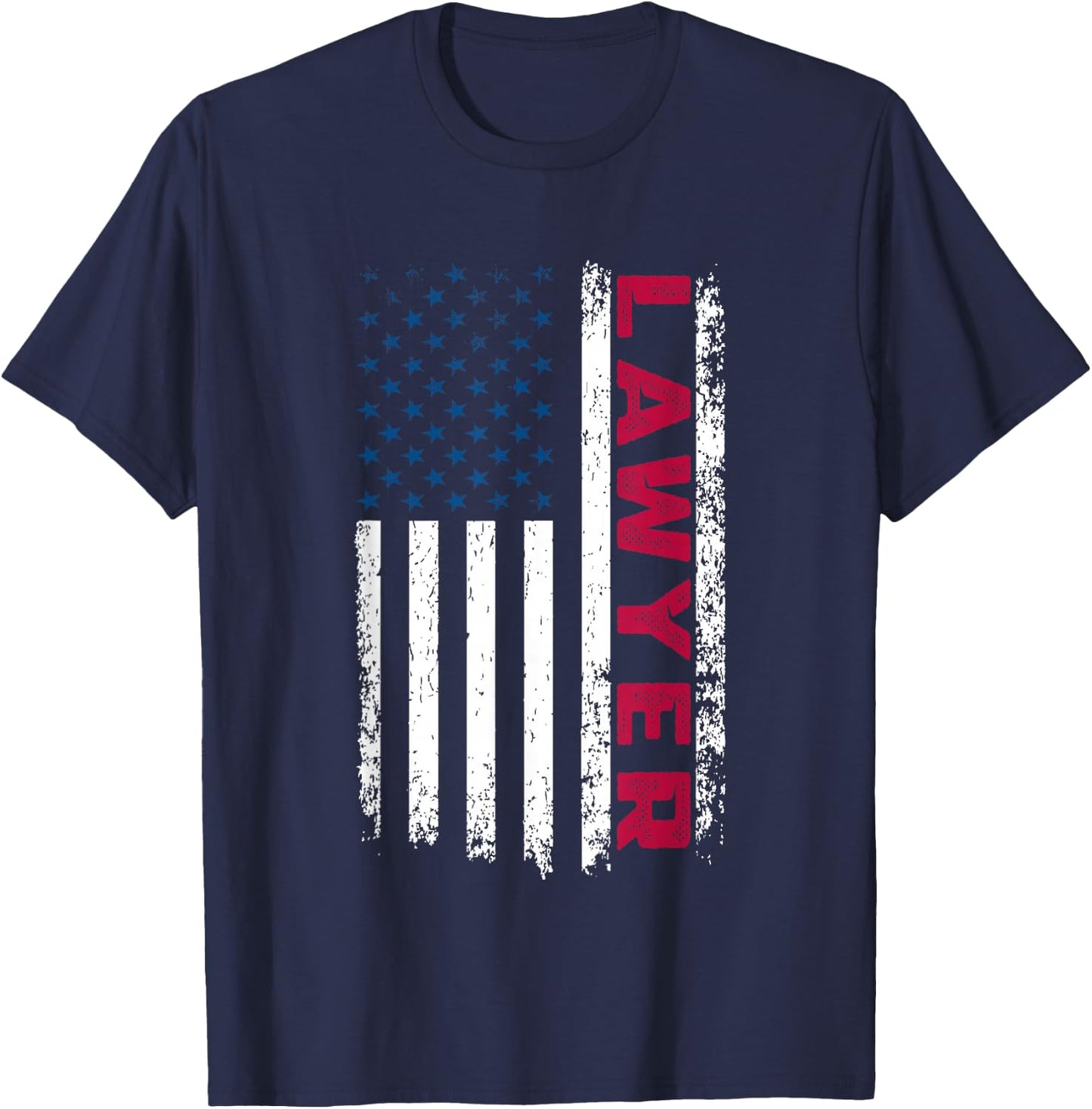 Lawyer American Flag 4th July USA Patriotic Lawyer T-Shirt - T-Shirt | Navy