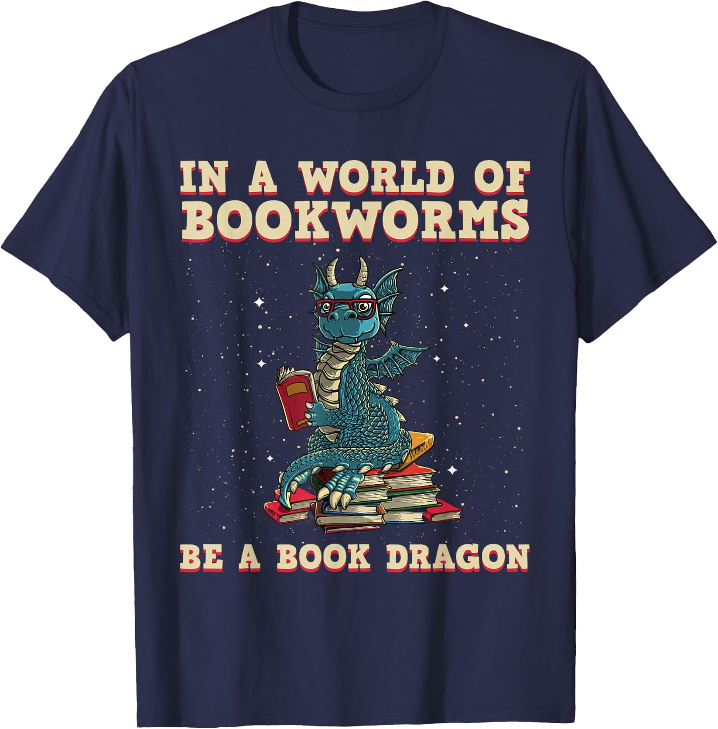 Cute Bookworm Design Women Kids Librarian Book Lover Small T-Shirt - T-Shirt | Navy
