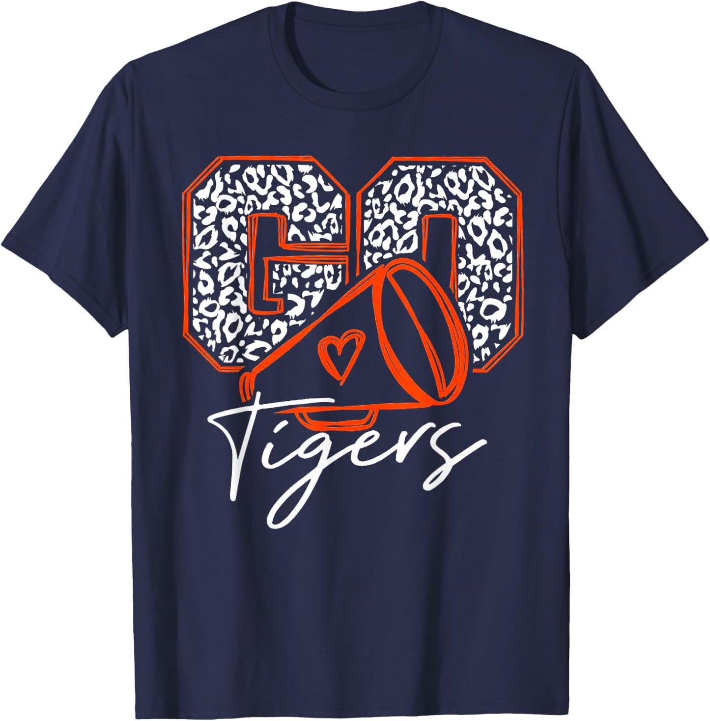 Go Cheer Tigers Football T-Shirt - T-Shirt | Navy