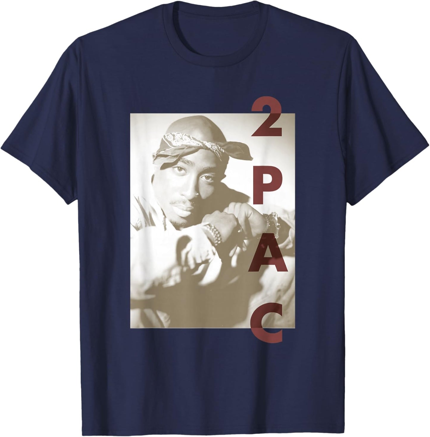 Tupac Tune In T-Shirt - T-Shirt | Navy