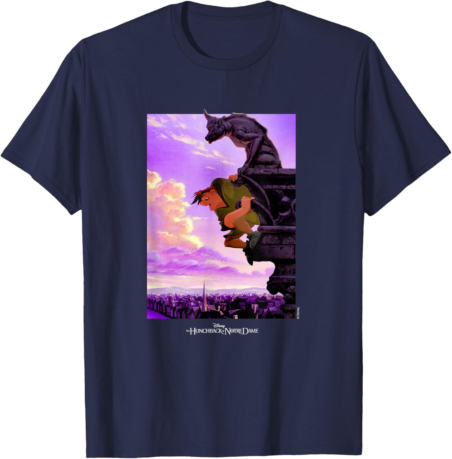 Disney The Hunchback of Notre Dame Quasimodo Gargoyle T-Shirt - T-Shirt | Navy