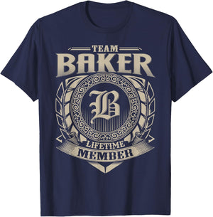 Team BAKER Lifetime Member Vintage BAKER Family T-Shirt - T-Shirt | Navy