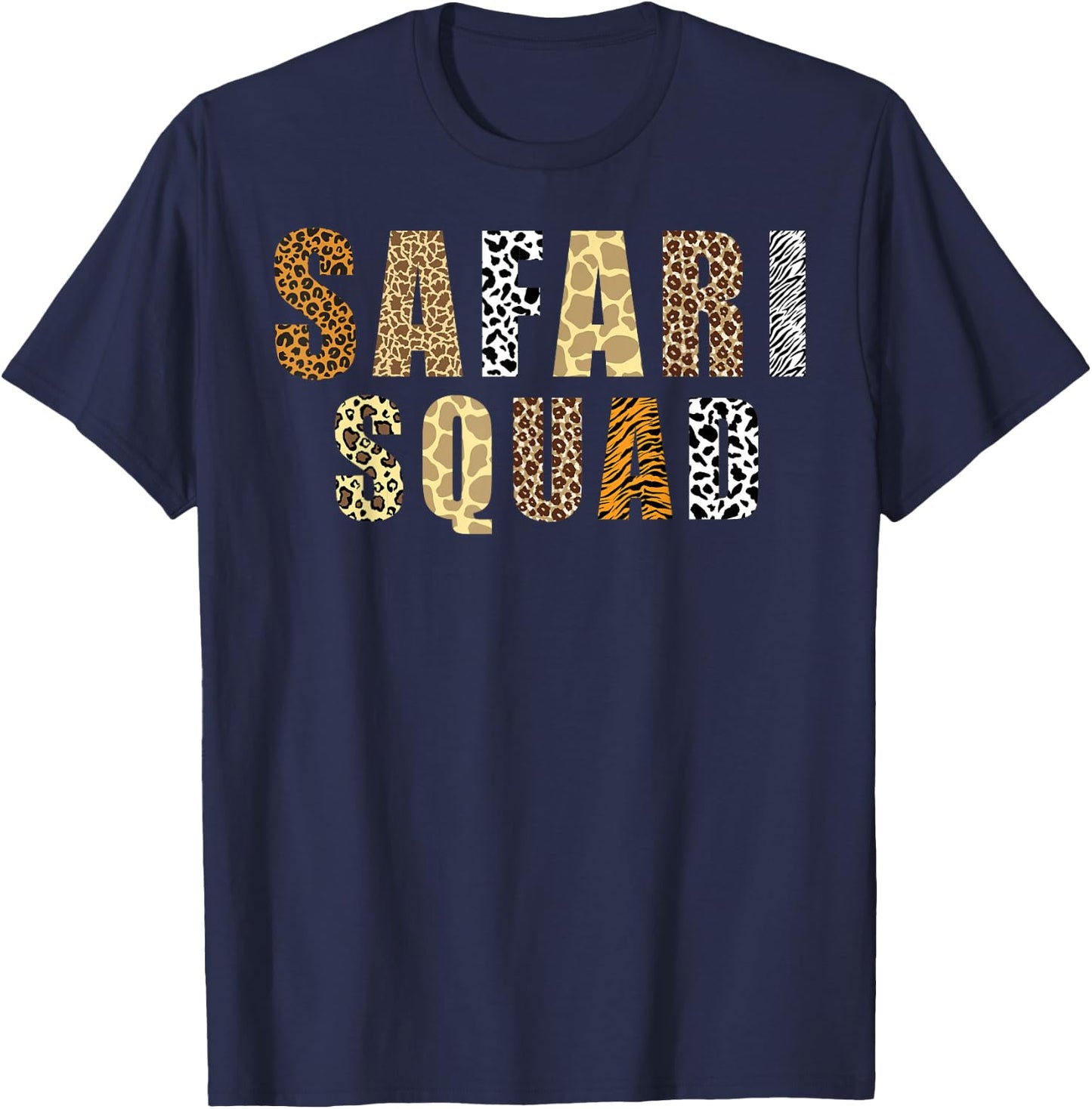 Cool Safari Women Zoologist African Animal Print Zoo T-Shirt - T-Shirt | Navy
