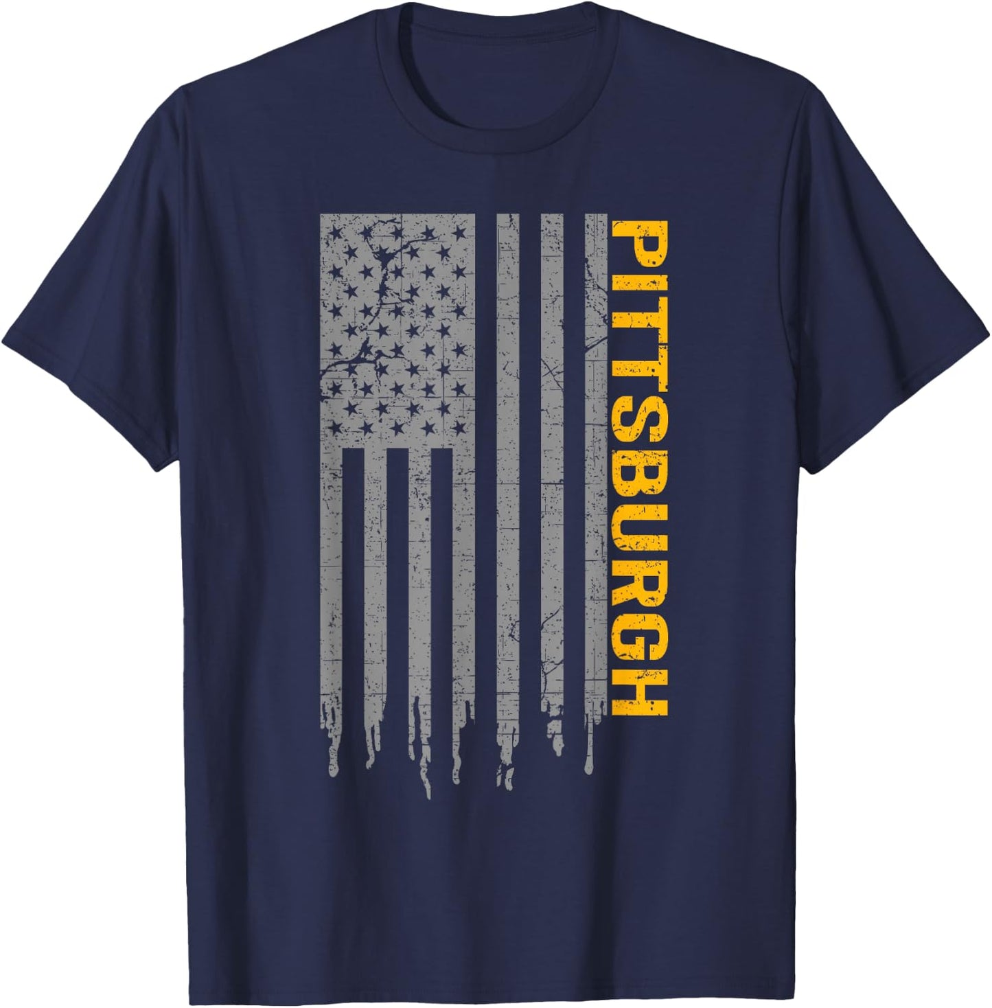 Pittsburgh USA Flag Patriotic American from Pittsburgh T-Shirt - T-Shirt | Navy