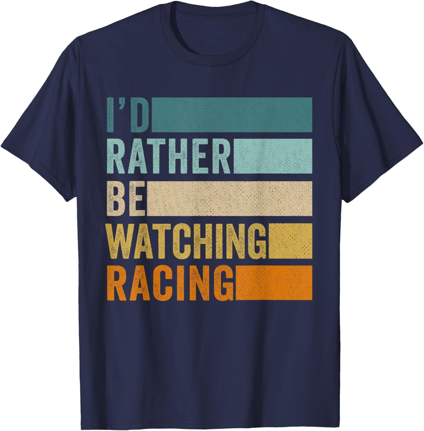 I'd Rather Be Watching Racing T-Shirt - T-Shirt | Navy