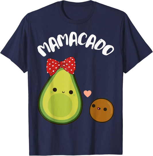Mamacado Cute Avocado Pregnant Mom Gift Shirt T-Shirt - T-Shirt | Navy