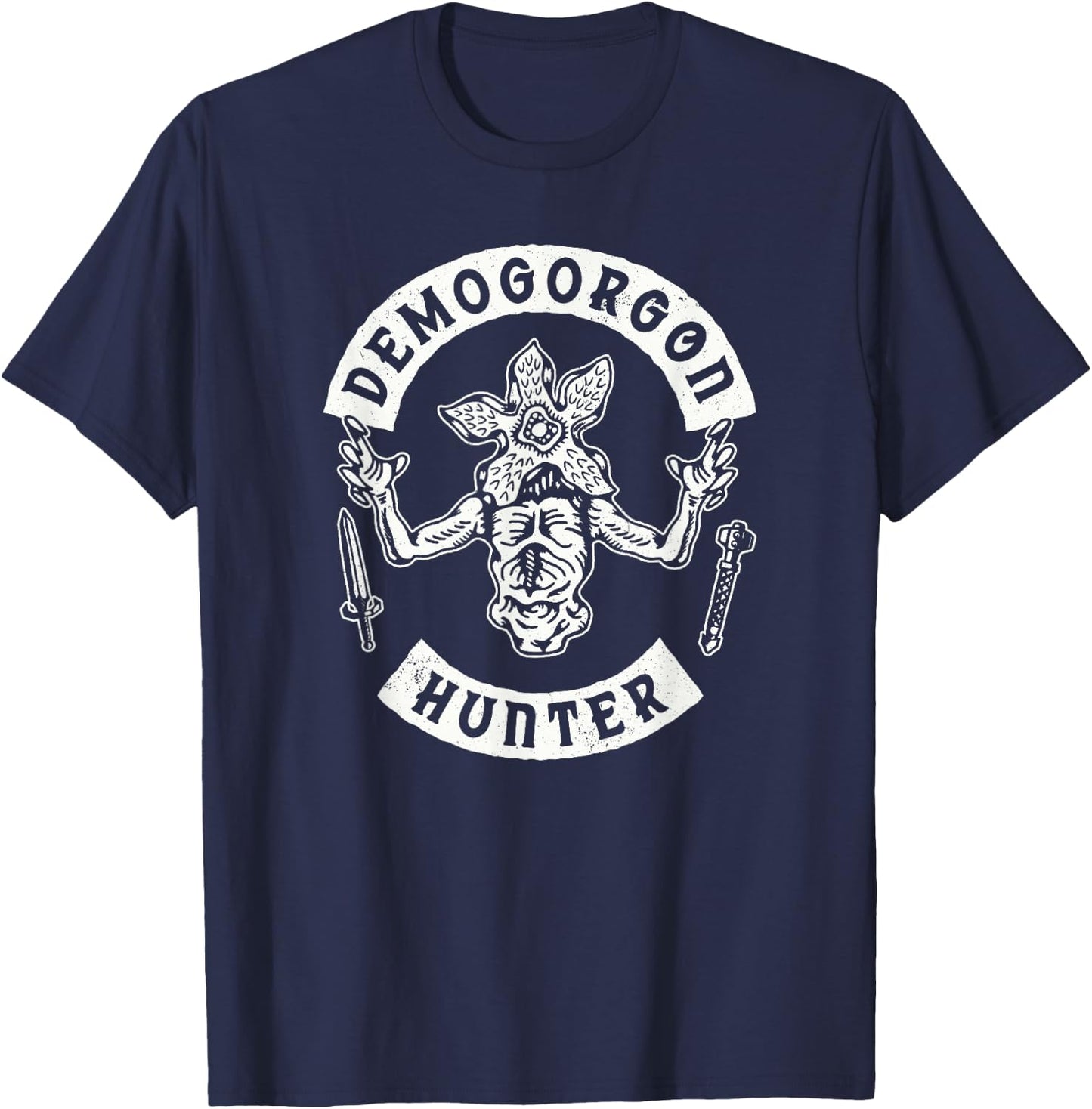 Stranger Things 4 Demogorgon Hunter V2 T-Shirt - T-Shirt | Navy