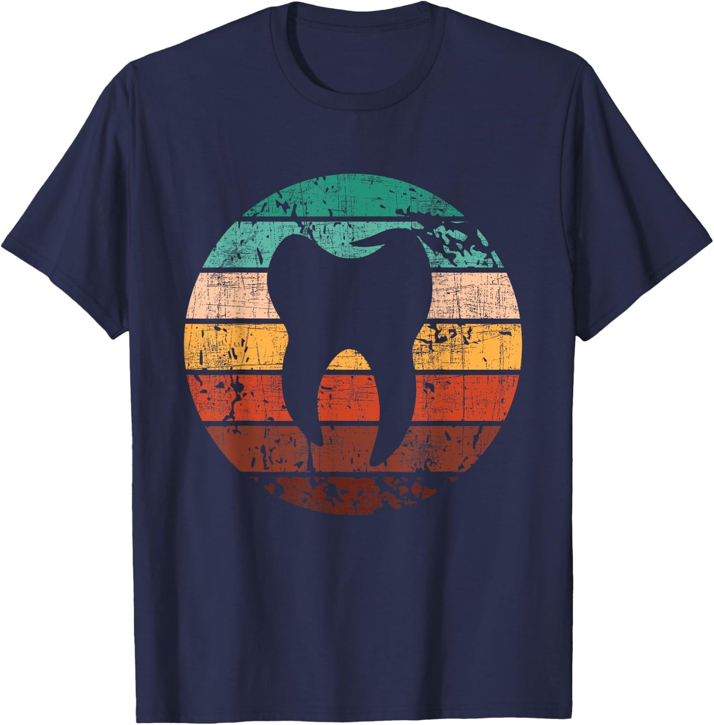 Retro Molar Tooth - Dentist Dental Assistant Dentistry DDS T-Shirt - T-Shirt | Navy