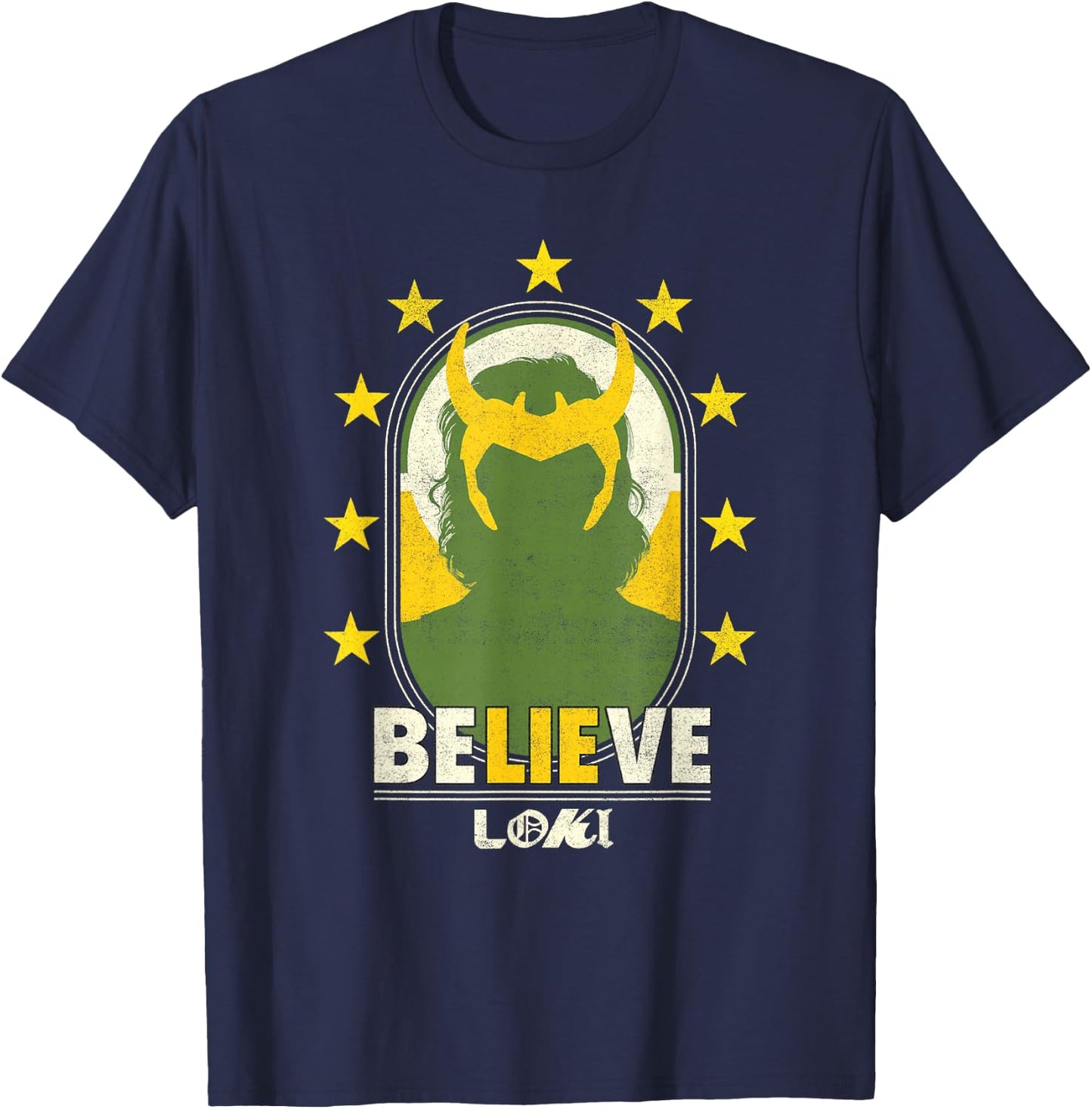 Marvel Loki Green And Gold T-Shirt - T-Shirt | Navy