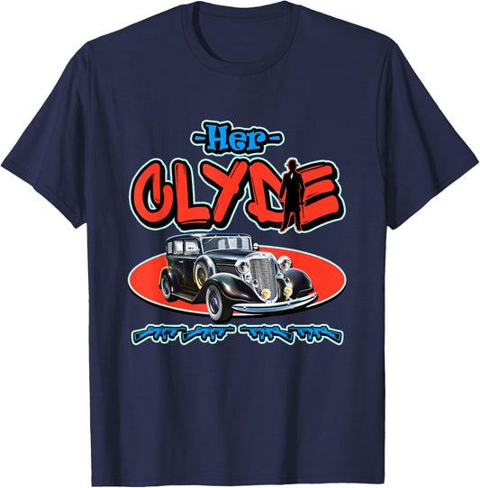 His Bonnie - Her Clyde - Cool Couples Matching T-Shirt - T-Shirt | Navy